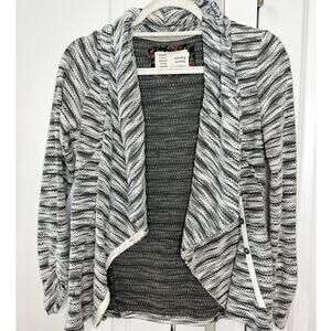 ANTHROPOLOGIE Saturday Sunday Sidewinder Knit Button Asymmetrical Sweater | S